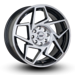 TSW Flow Gloss Black Machined